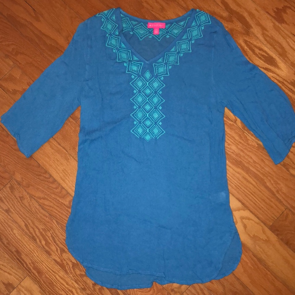 Lilly Pulitzer Blue Tunic Size Medium